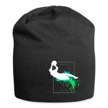 Gardien de but gardien goalkeeper cadeau - Bonnet en jersey - noir - Devant