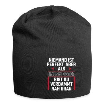 Hausmeister Haustechniker, Hauswart Geschenk - Jersey-Beanie - Schwarz - Vorne