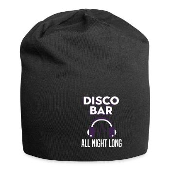 Disco Bar All Night Long Festival Nacht Tanzparty - Jersey-Beanie - Schwarz - Vorne