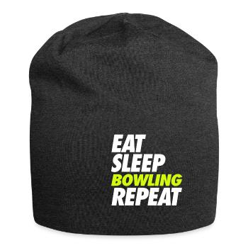 Eat Sleep Bowling Repeat - Jersey-Beanie - Anthrazit - Vorne