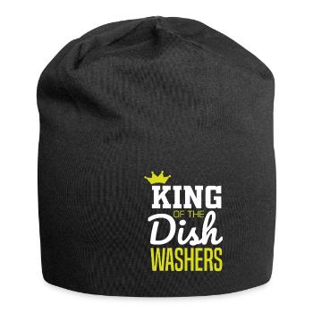Geschirrspüler Mann König der Geschirrspüler lusti - Jersey-Beanie - Schwarz - Vorne