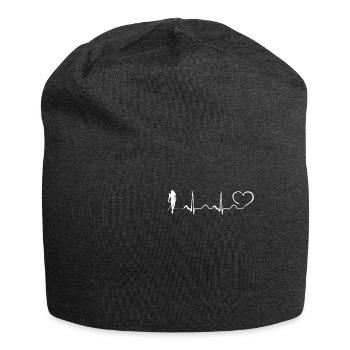 Cosplaying Heartbeat ECG INTEREST DESIGN - Jersey Beanie - charcoal grey - Front