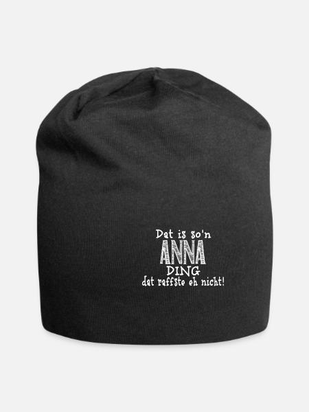 Anna - Jersey-Beanie - Schwarz