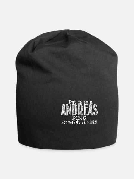 Andreas - Jersey-Beanie - Schwarz