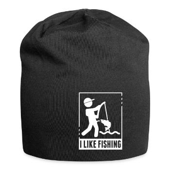 I like fishing angler shirt sarcasm men - Jersey Beanie - black - Front