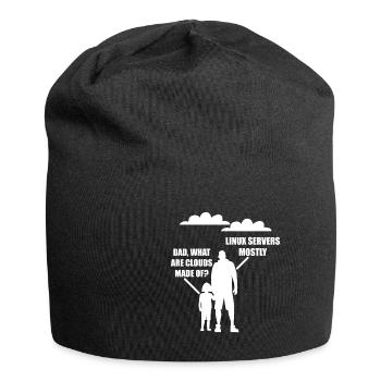 Papa What Are Clouds Made of Linux Servers Mostly 4 - Bonnet en jersey - noir - Devant