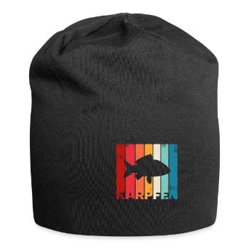 Karpfen Karpfenangeln Retro - Jersey-Beanie - Schwarz - Vorne