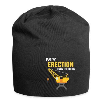 Meine Erektion bezahlt die Rechnungen Rigger Ölfel - Jersey-Beanie - Schwarz - Vorne