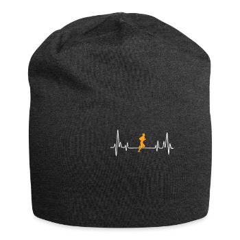 jogging tee present idea - Jersey-Beanie - Anthrazit - Vorne