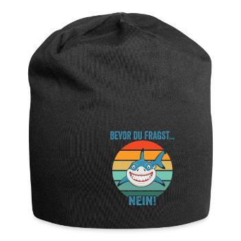 Bevor Du Fragst Nein! - Jersey-Beanie - Schwarz - Vorne