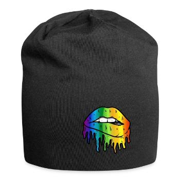 LGBT Rainbow Lip Gay Pride LGBTQ Lips Gay Pride - Bonnet en jersey - noir - Devant