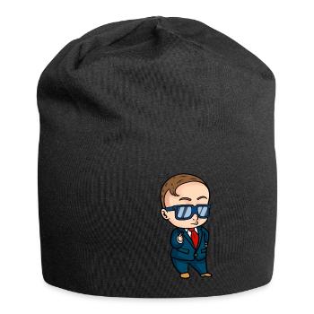 Funny T-shirt with a baby in a suit - Jersey Beanie - black - Front
