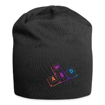 WASD Gaming Gamer PC Tastatur Gamer WASD - Jersey-Beanie - Schwarz - Vorne