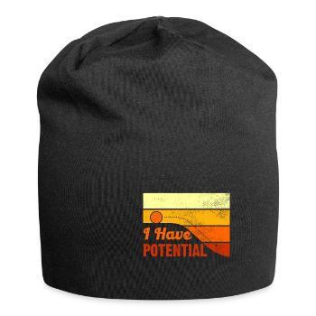 I have potential sarcasm ball - Jersey Beanie - black - Front