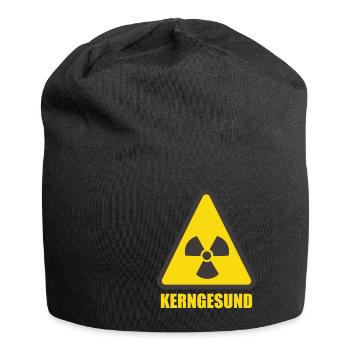Kerngesund Radioaktiv Nuklear Atomkraft Biohazard - Jersey-Beanie - Schwarz - Vorne