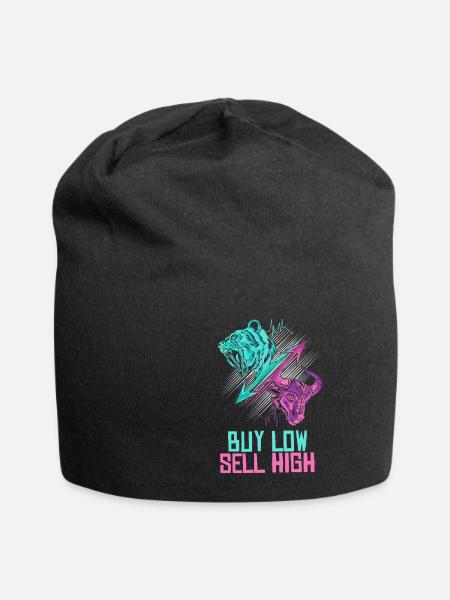 Buy Low Sell High Trading Exchange Day trader - Jersey Beanie - black