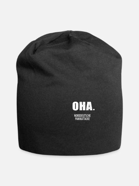 Oha Norddeutsche Panikattacke Norddeutschland - Jersey-Beanie - Schwarz