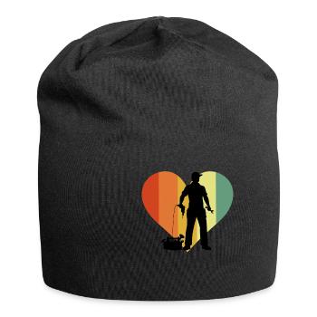 Cœur de technicien rétro - Bonnet en jersey - noir - Devant