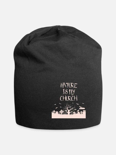Nature is my church Satanic Satanism - Jersey Beanie - black