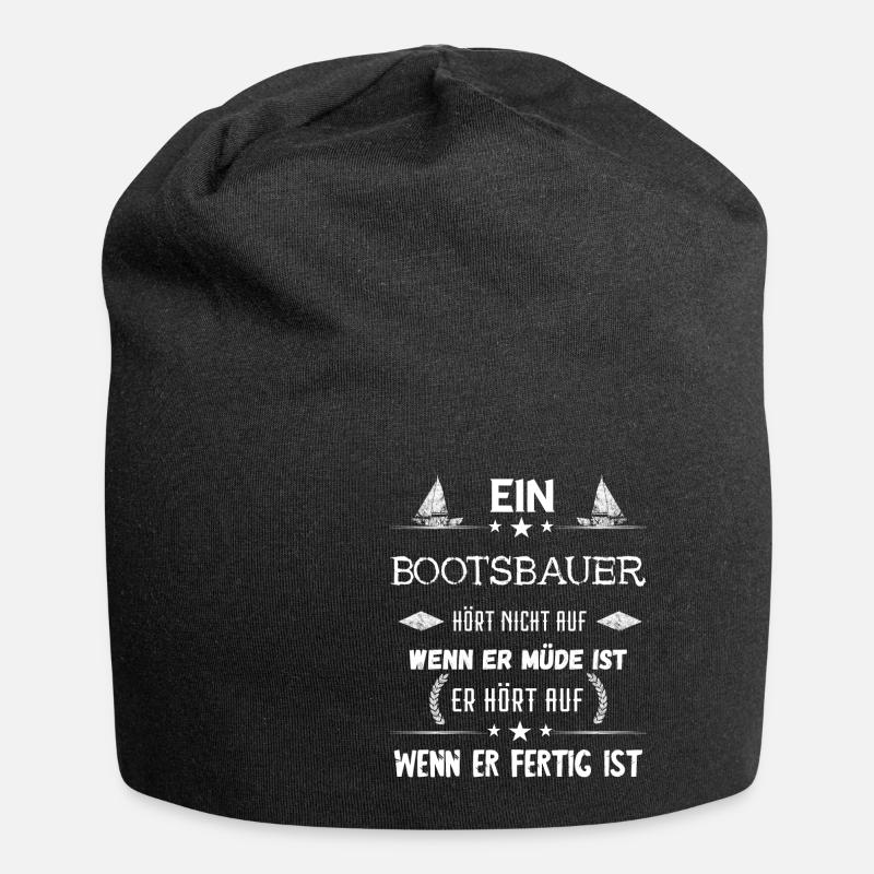 Bootsbauer Schiffe Boote Bauen Bootsbau Beruf - Jersey-Beanie - Schwarz