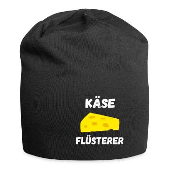 Käse Flüsterer Löchriger Käse Gouda Edamer - Jersey-Beanie - Schwarz - Vorne