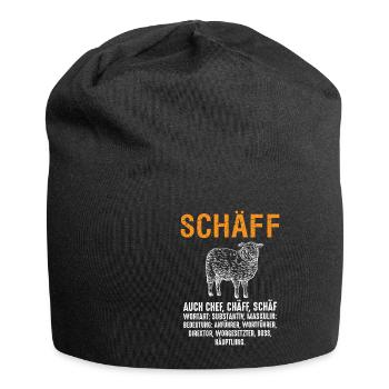 Schäff Chef Schaaf witzig sarkasmus - Jersey-Beanie - Schwarz - Vorne