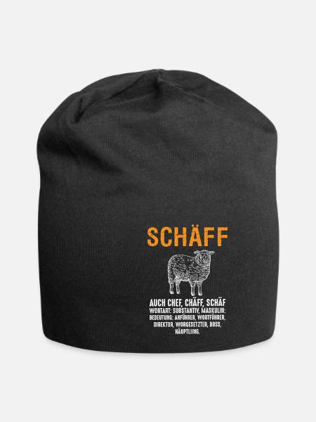 Schäff Chef Schaaf witzig sarkasmus - Jersey-Beanie - Schwarz