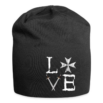 Ritterorden Johanniterorden Freimaurer Tempel Ritt - Jersey-Beanie - Schwarz - Vorne