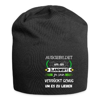 Landwirt Landwirtschaft Agrar Ackerbau Bauer Acker - Jersey-Beanie - Schwarz - Vorne