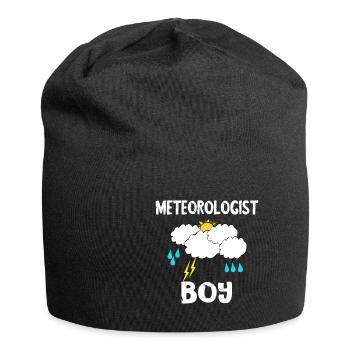 Meteorologe Junge Wetter Metorologie Sturm Wetterf - Jersey-Beanie - Schwarz - Vorne
