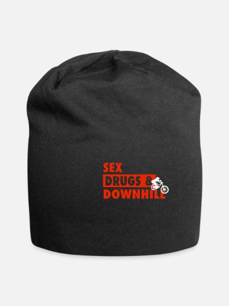 Funny Downhill Gift Idea - Jersey Beanie - black
