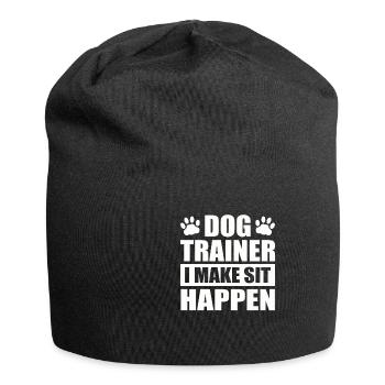 Dresseur de chiens I Make Sit Happen Dog Paw Up educationing - Bonnet en jersey - noir - Devant