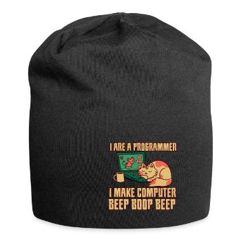 I Are A Programmer I Make Computer Beep Boop Beep - Jersey Beanie - black - Front