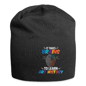 Brains To Learn Art History - Jersey Beanie - black - Front