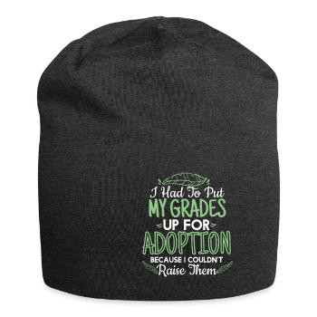 Grades Up For Adoption - Jersey Beanie - charcoal grey - Front