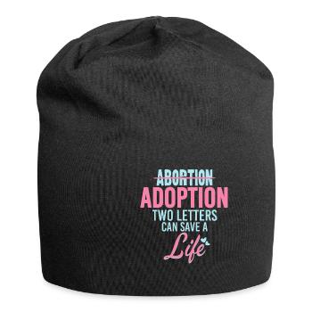 Adoption Two Letters Save A Life - Jersey Beanie - black - Front