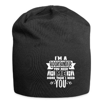 Bookbinder You Need Me - Jersey Beanie - black - Front