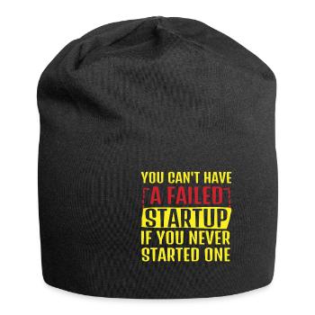 No Failed Startup Without Starting - Jersey Beanie - black - Front