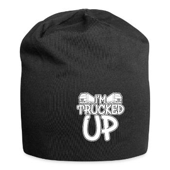Trucked Up Trucker Truck Driving - Jersey Beanie - black - Front