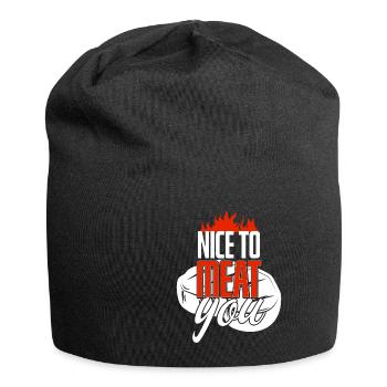 Nice To Meat You Beef Lover - Jersey Beanie - black - Front