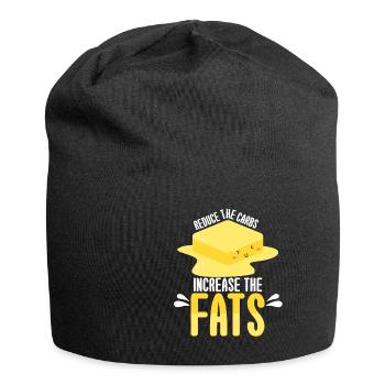 Keto Reduce Carbs Increase Fats - Jersey Beanie - black - Front
