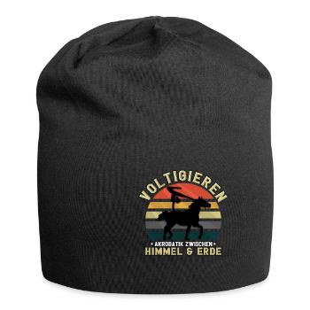 Mädchen Voltigieren Volti - Jersey-Beanie - Schwarz - Vorne