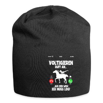 Mädchen Voltigieren Volti - Jersey-Beanie - Schwarz - Vorne