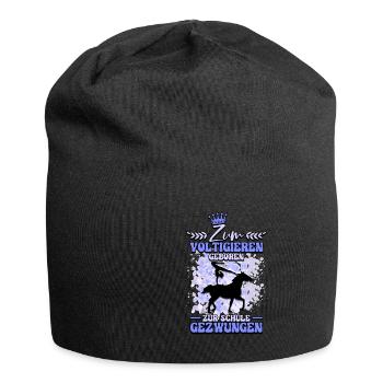 Zum Voltigieren Geboren Volti - Jersey-Beanie - Schwarz - Vorne