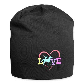 Mädchen Voltigieren Love Volti - Jersey-Beanie - Schwarz - Vorne