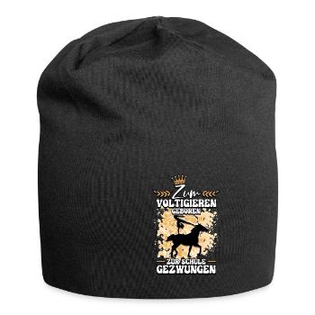 Zum Voltigieren Geboren Volti - Jersey-Beanie - Schwarz - Vorne