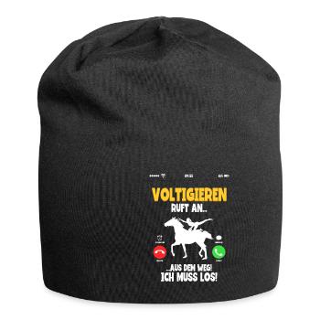 Mädchen Voltigieren Volti - Jersey-Beanie - Schwarz - Vorne