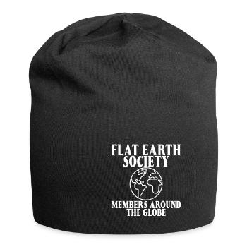 Flat Earth Society, membres du monde entier 11 - Bonnet en jersey - noir - Devant