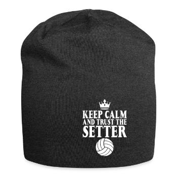 Keep Calm And Trust The Setter 5 - Jersey Beanie - charcoal grey - Front