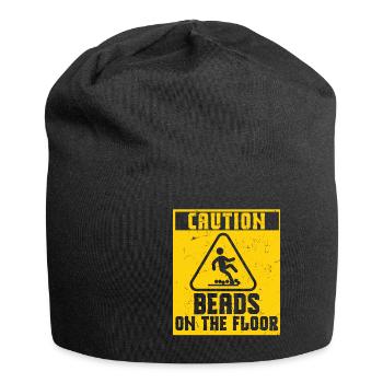 Caution Beads On Floor - Jersey Beanie - black - Front